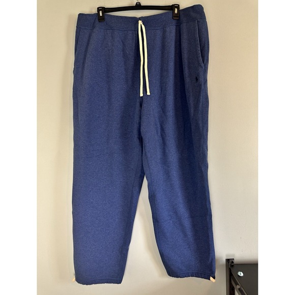 Polo Ralph Lauren Men's 4XB Blue Heather Fleece Sweatpants Drawstring Joggers - Picture 1 of 9